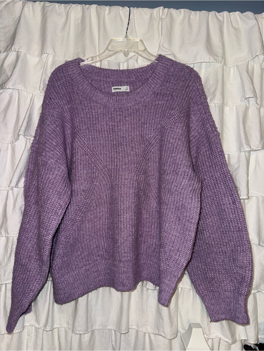 Lavender Crewneck Knit Sweater